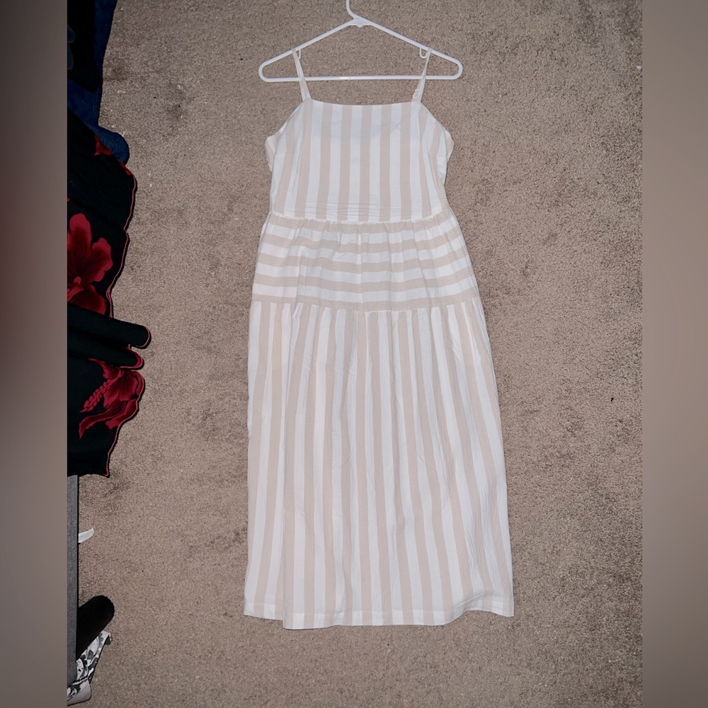 stripped spaghetti strap dress